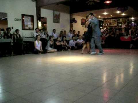 Fabian Peralta  and  Virginia Pandolfi  are  dancing  to  the  tango  "  Araca La Cana  "