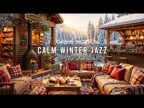 Calm Winter Morning Jazz to Study, Work ⛄ Cozy Coffee Shop Ambience & Relaxing Jazz Background Music
