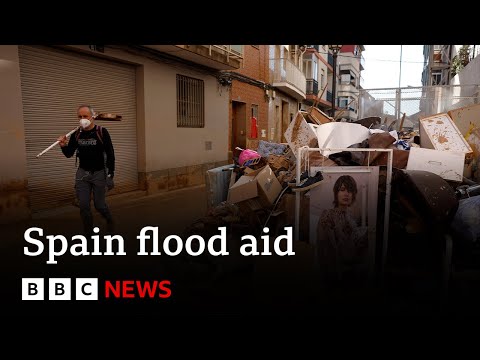 Video | Spanish Floods: Spain's prime minister announces €3.8bn in aid | BBC News