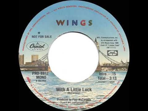 1978 Wings - With A Little Luck (mono radio promo 45--short version)