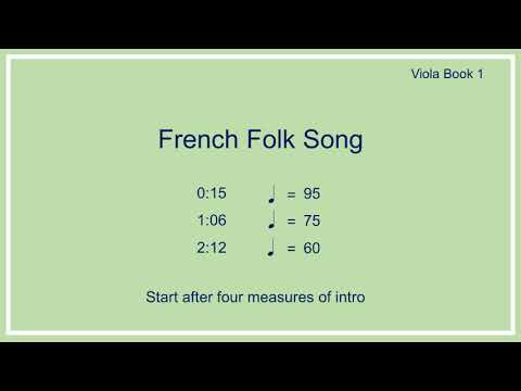 French Folk Song | Piano Accompaniment for Viola Book 1