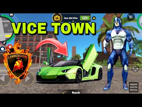 रोप HERO DRIVE LAMBORGHINI CAR 🫣 || ROPE HERO बना TAXI 🚖 ड्राइवर 🤣|| VICE TOWN CITY 🌆