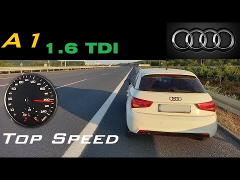 AUDI A1 Sportback (2013) 1.6 TDI (90 hp) Acceleration & Top Speed