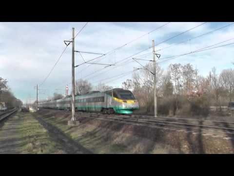 ČD 680.002 - Průjezd vlaku SC 512 Pendolino - Pardubice-Pardubičky, 30.1.2016