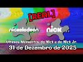 REAL Últimos Momentos Da Nickelodeon E Da Nick Jr Brasil 31 12 25