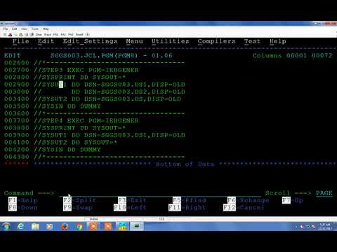 IBM Mainframe - tutorial of IEBGENER using NOTIFY COMMAND