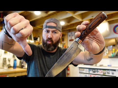 sharpening Fake Damascus knives