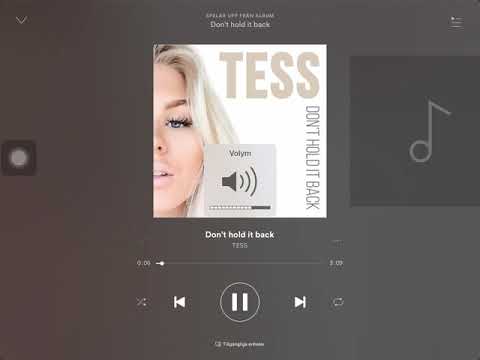 Don’t hold it back lyrics Tess Gustafsson💛💛