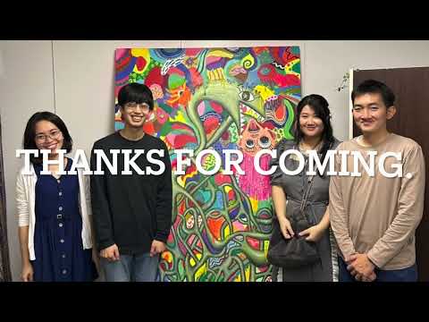 福祉計画学科 個展2日目にタイ・ベトナムの留学生にご来場いただきました！【Emma Igarashi solo exhibition Day2】【私は私に食べられそうだ。】