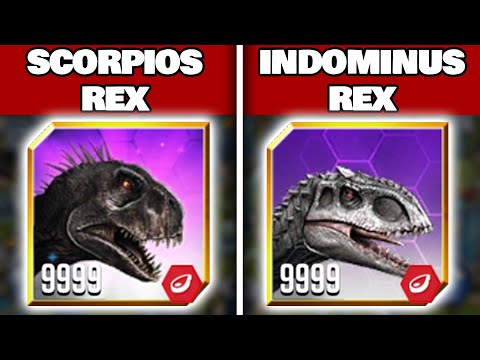 SCORPIOS REX LEVEL 999 vs INDOMINUS REX LEVEL 999 | Jurassic World: The Game