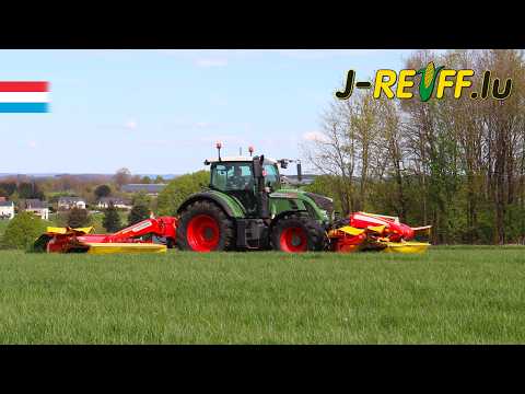 Mowing 1st cut | J-Reiff | Fendt 724 Vario // Pöttinger Novacat 301 & 352 | Luxembourg 2025