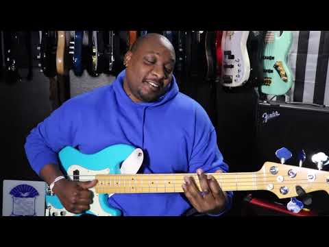 Fender American Professional II Precision Bass V with Maple Fretboard 2020 - Present - Miami Blue image 17