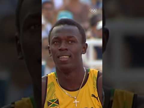 Usain Bolt's Olympic debut at Athens 2004 ⚡️