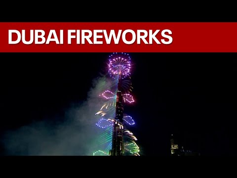New Year's Eve fireworks in Dubai, UAE
