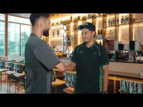 Restaurant interview lighting setup