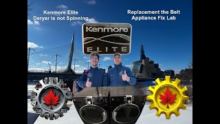 Dryer drum not spinning: Kenmore Elite drive belt replacement verified fix