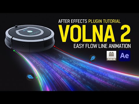 After Effects Volna 2 Plugin Tutorial Flow line l Volna 2 플러그인 튜토리얼