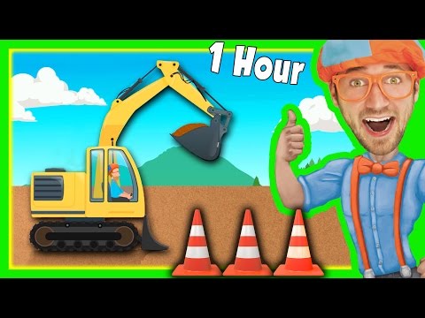 Diggers for Children with Blippi and More | 1 Hour Long!