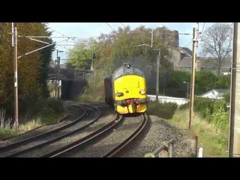 37259/37603 6k73 Sellafield - Crewe flask train,25th Oct 14 THRASH !!