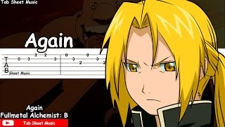 Fullmetal Alchemist: Brotherhood OP 1 - Again Guitar Tutorial