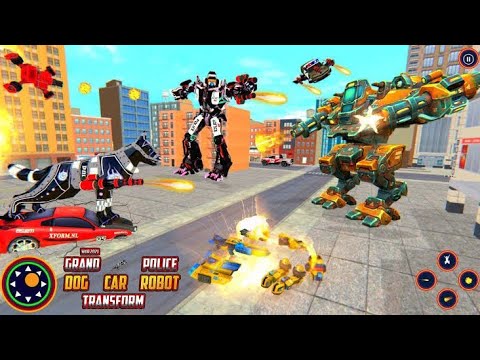 Police Dog Robot Transform Game Flying Car Games Android Gameplay#2