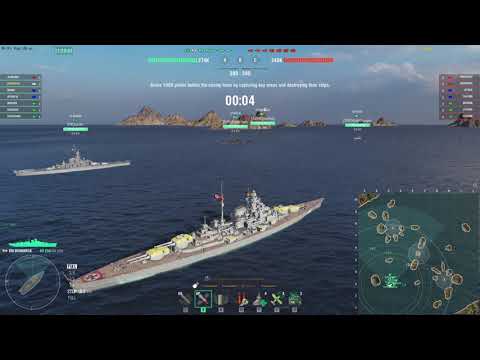 Bismarck ranked 4 frags (2nd 3 and main battery 1)