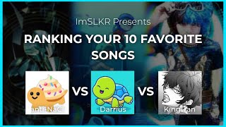 Ranking Your 10 Favourite Songs (feat. @anti-nacl vs @Darrius2359 vs @KingTranMusic)