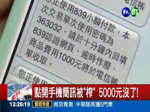 手機簡訊詐騙猖獗 1年暴增5倍