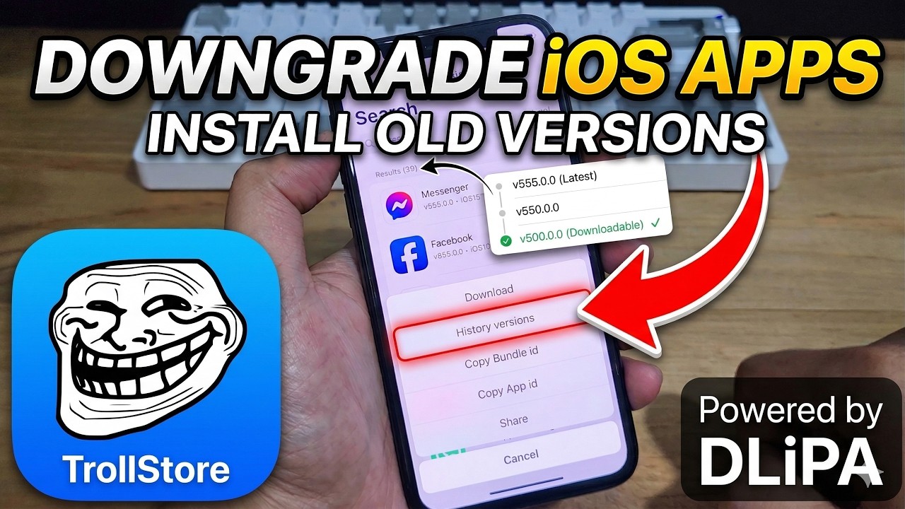 How to Downgrade iOS Apps: Download Old Versions with DLiPA & TrollStore