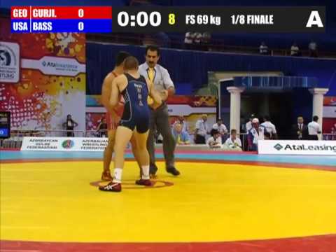 2012 Cadet Worlds 69kg - Jack Bass (USA) vs. Omari Gurjidze (GEO)