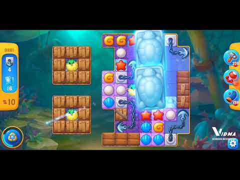 Fishdom. 8881 level no boosters and diamonds. 16 moves