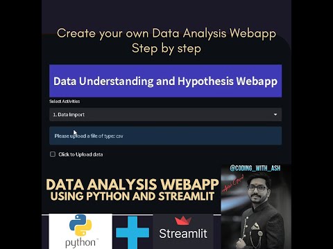 How to create a web application in Python - Data Analysis Web App - Streamlit Tutorial #1