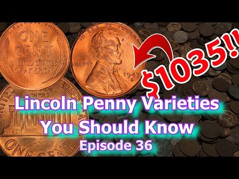 Lincoln Penny Varieties You Should Know Ep. 36 - 1938, 1947, 1959. Penny Varieties Worth Money