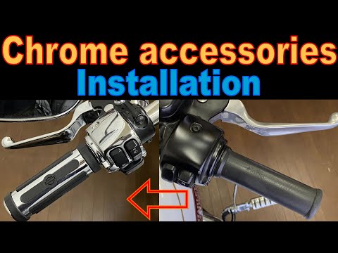 【Harley-Davidson Dyna】Chrome switch housing & levers, handlebar grips, regulator cover installation