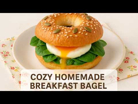 Healthy Breakfast in 30 Minutes – Homemade Cottage Cheese Bagel with Egg