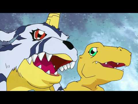 Agumon & Gabumon MegaDigievolvono per la prima volta (HD) con Brave Heart Giapponese