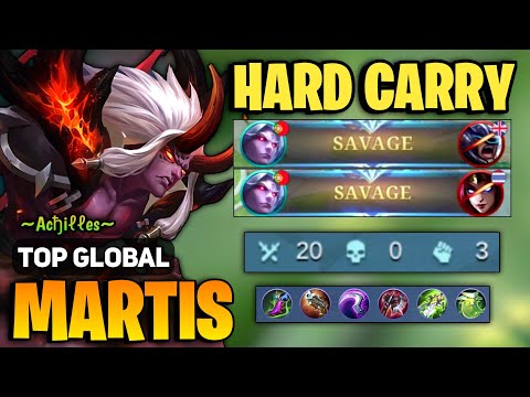 2X SAVAGE + 20 KILL! Martis Best Build 2022 [ Top Global Martis Gameplay ] ~Acђiℓℓes~ -  MLBB