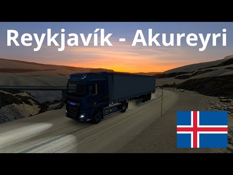 Euro Truck Simulator 2 | ProMods 2.43 | Reykjavík (IS) - Akureyri (IS) [Timelapse]