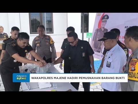 WAKAPOLRES MAJENE HADIRI PEMUSNAHAN BARANG BUKTI DI KANTOR KEJARI
