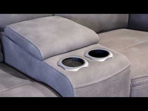 Next-Gen DuraPella Slate Power Reclining Living Room Set