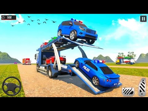 US Police Robot Car Transporter Plane Simulator - Android Gameplay