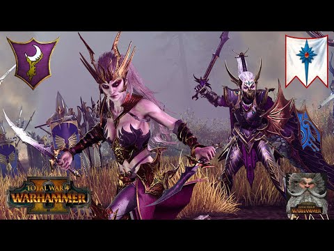 Total War Warhammer 2 - Dark Elves vs High Elves - Fireball vs Alith Anar!