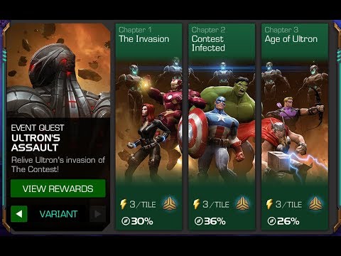 MCOC - Ultron's Assault Variant Completion Rewards Opening