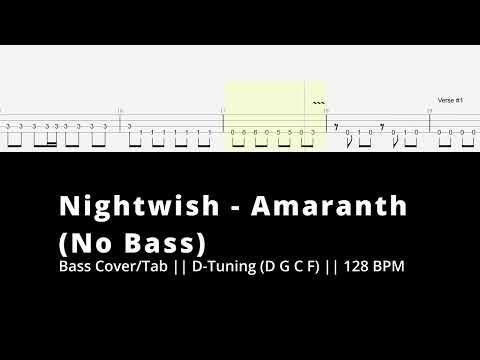 Nightwish - Amaranth - No Bass/Bass Backing Track w/ Tabs