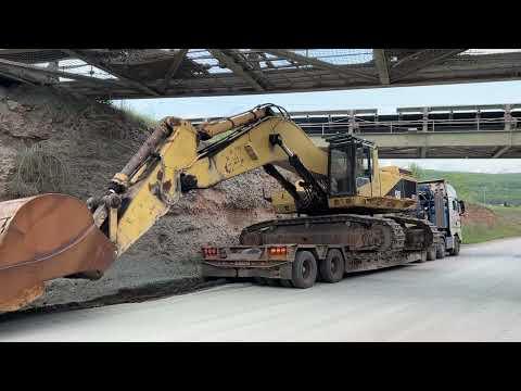 Loading And Transporting The Caterpillar 375 Excavator To The Next Site - Fasoulas Heavy Transports