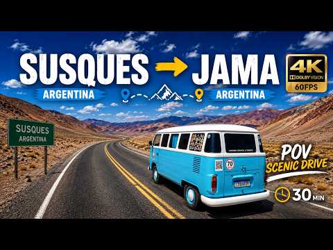 🇦🇷 SUSQUES ➜ JAMA | A Estrada Mais Incrível da Puna Argentina 🚐🏔️ | POV Scenic Drive 4K Dolby Vision