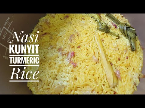 Cara masak Nasi Kunyit yang aroma dan sedap / How to cook fragrant Turmeric Rice / Iftar recipe