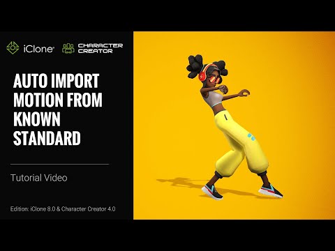iClone 8 & CC4 Tutorial - Auto Import Motion from Known Standard