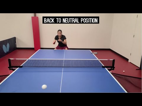 Butterfly Training Tips with Estefania - Amicus Training for Forehand Loop Neutral Position