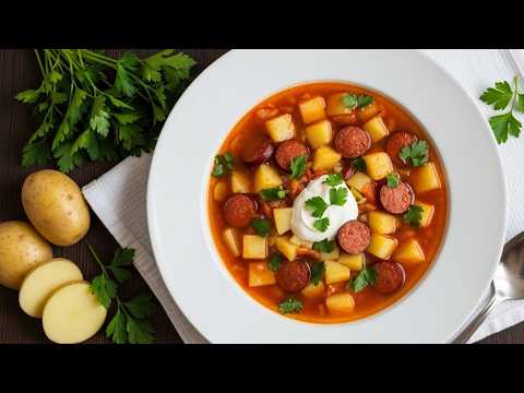 AUTHENTIC Hungarian Smoked Sausage and Potato Soup Recipe